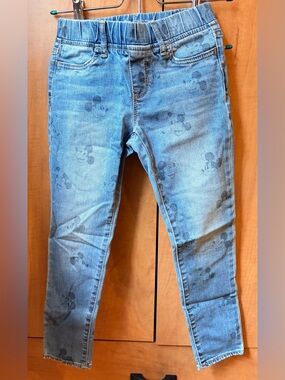 GAP Kids Disney Light Blue Skinny Jeans with Mickey Print